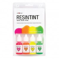 Artresin, tints, 4 stk. Neon farver
